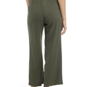 Vince Camuto Paper Bag Wide Leg Pants in Olive Green Casual size M high rise